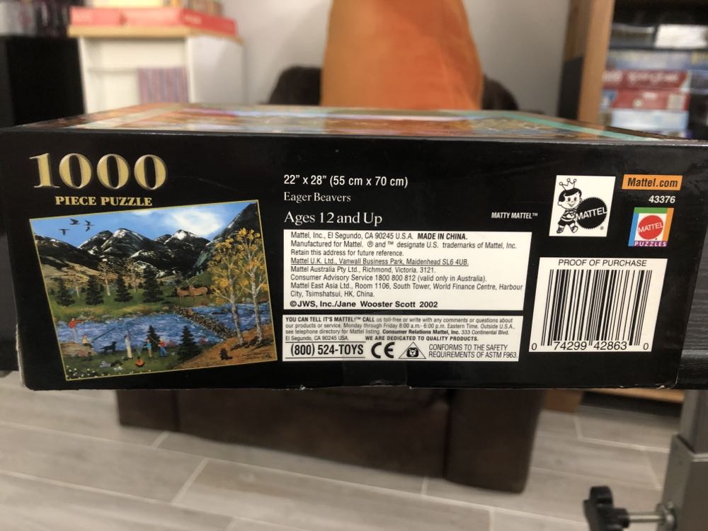 Eager Beavers - Mattel puzzle collectible [Barcode 074299428630] - Main Image 3