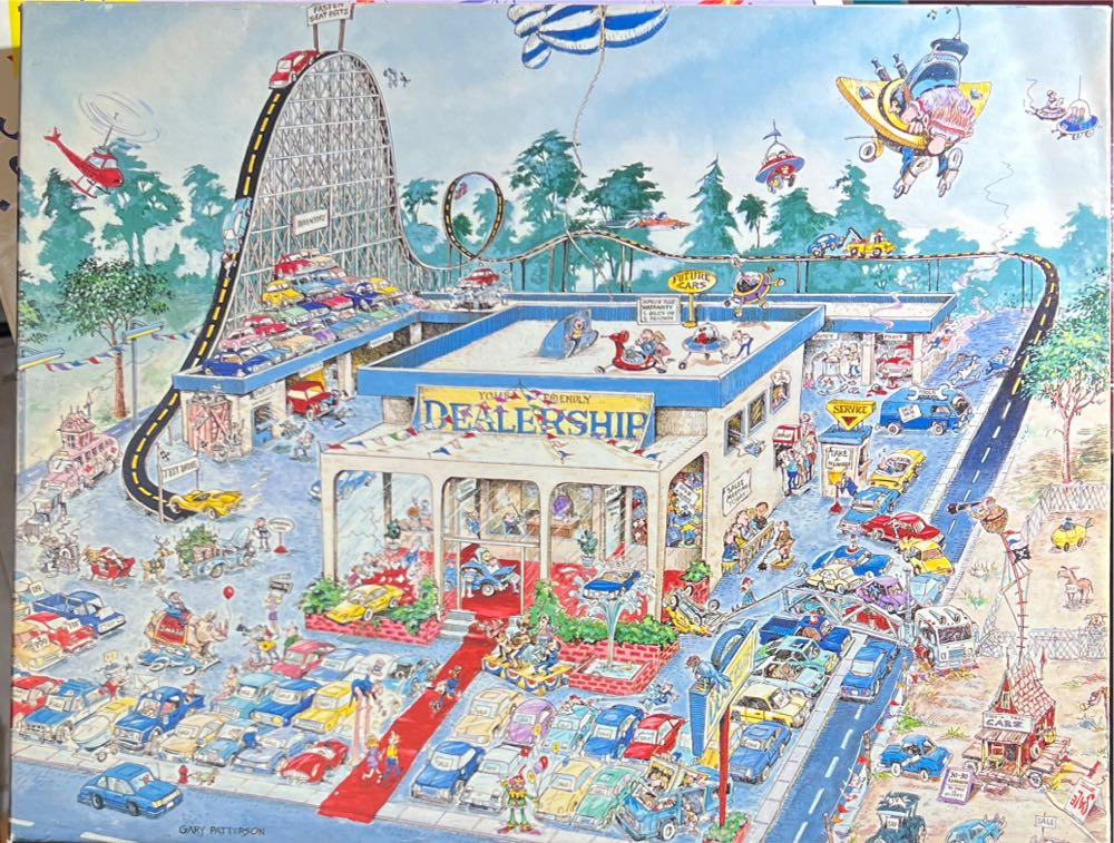 Automobile Dealership - The Great American Puzzle Factory puzzle collectible [Barcode 010563009365] - Main Image 3