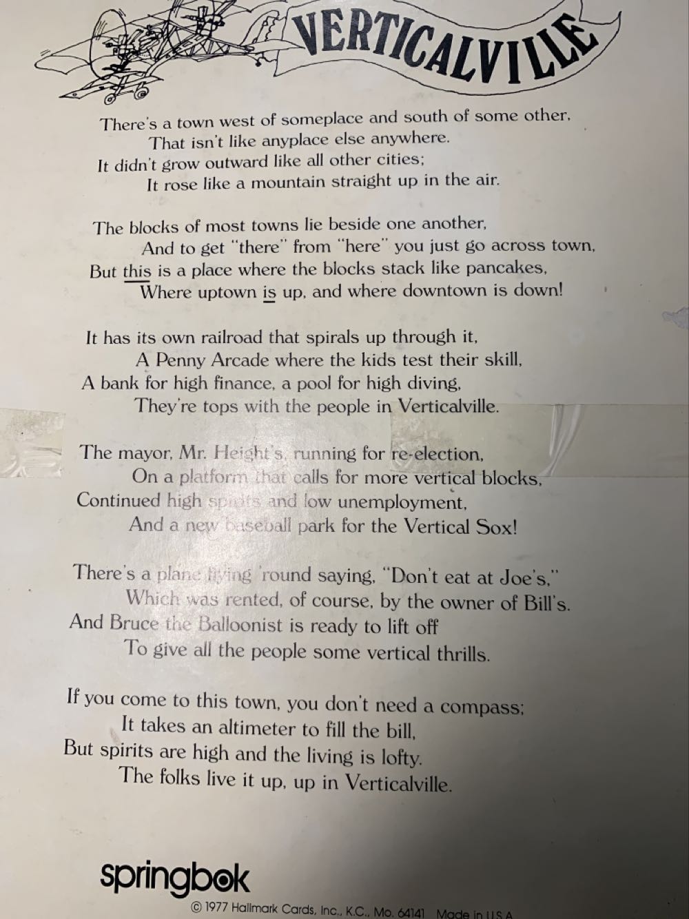 Verticalville - Springbok (Vintage) puzzle collectible - Main Image 2