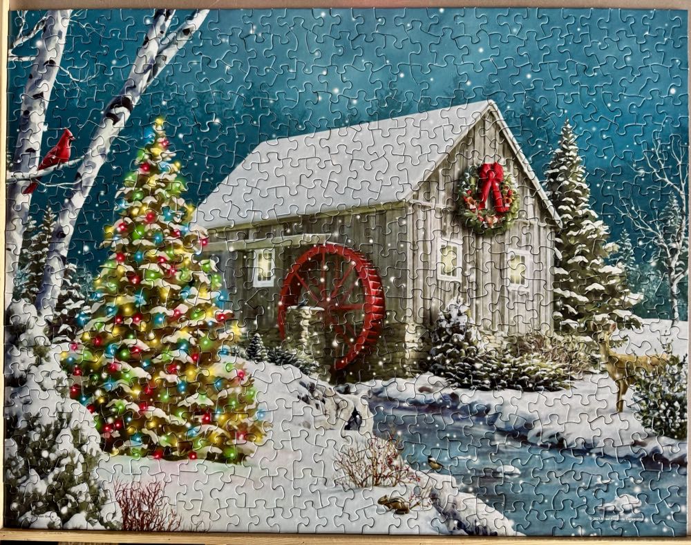 The Falling Snow - Springbok puzzle collectible [Barcode 091683015207] - Main Image 2