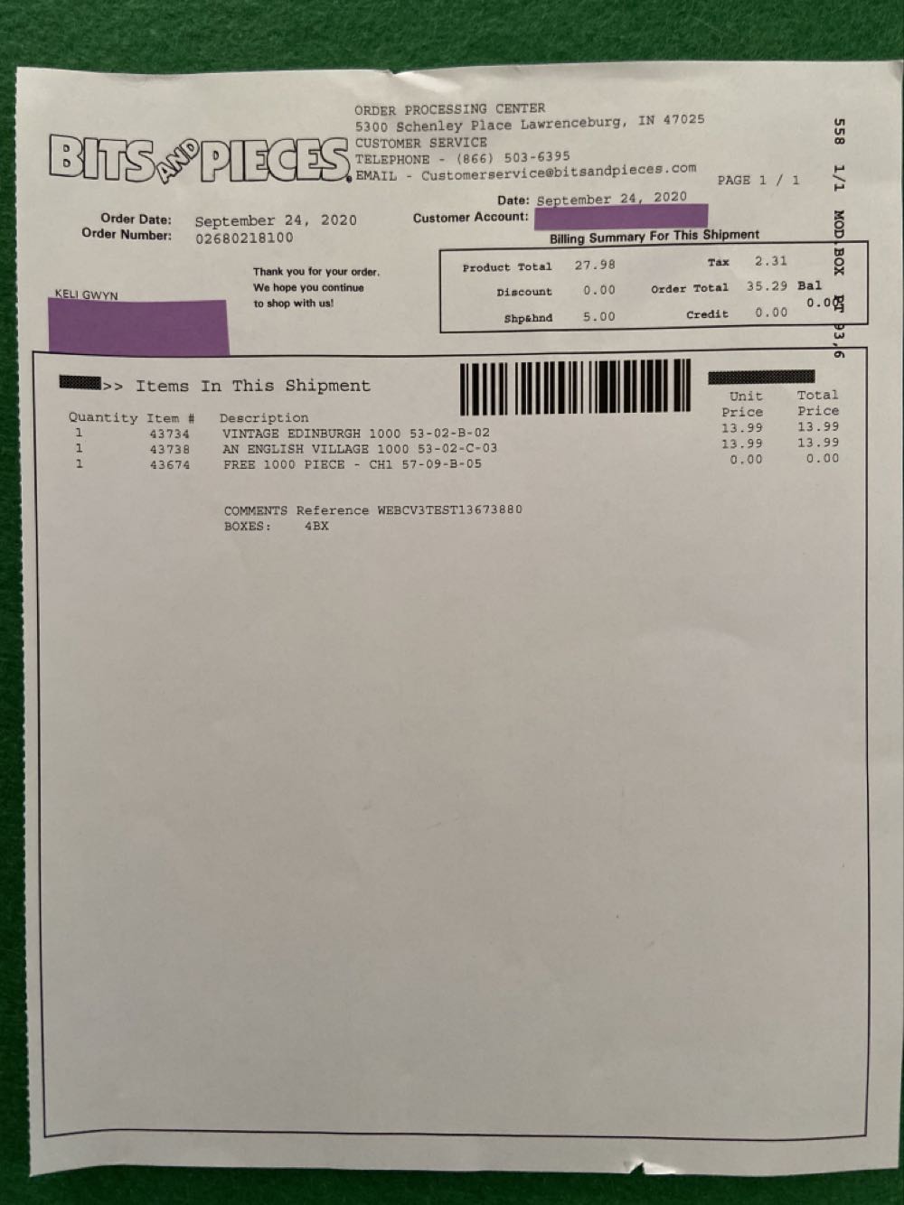 Bits and Pieces - Vintage Edinburgh - Bits And Pieces puzzle collectible [Barcode 192949051349] - Main Image 2