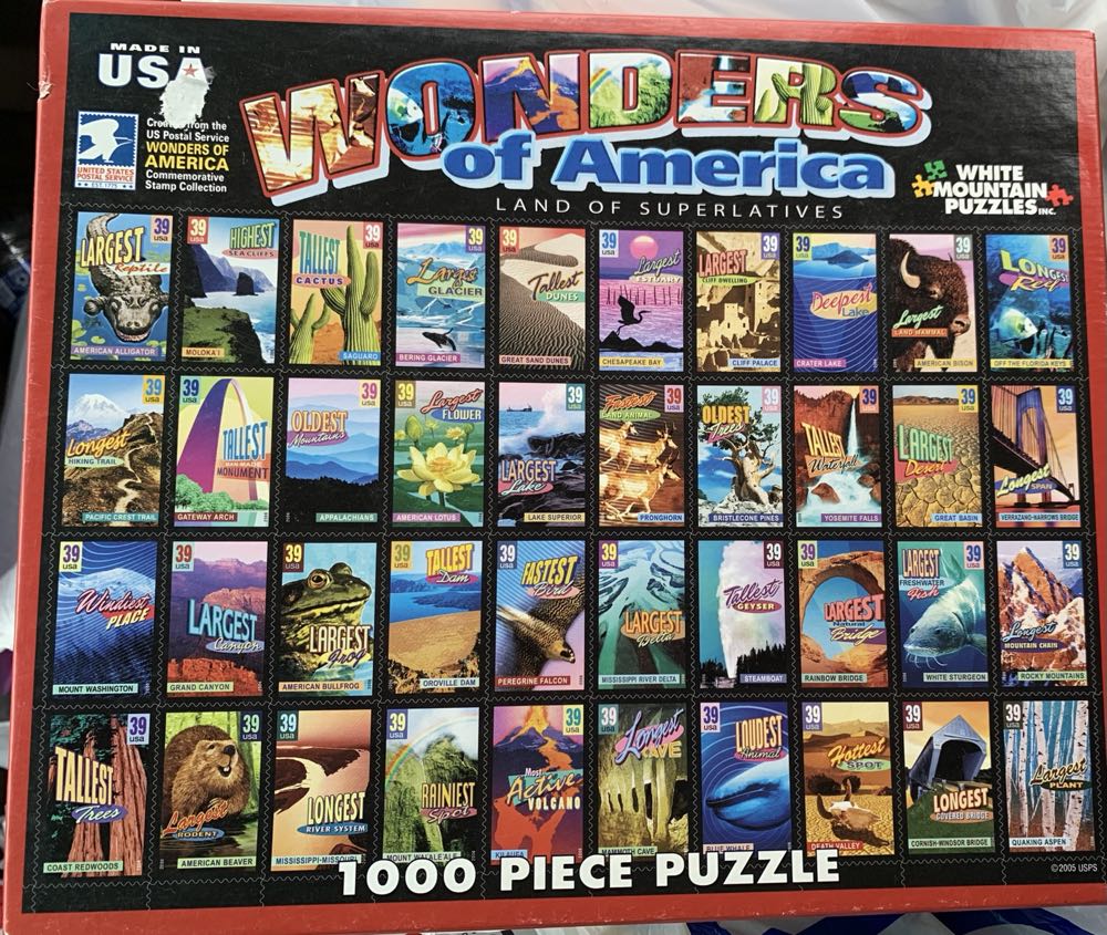 Wonders Of America - White Mountain Puzzles puzzle collectible [Barcode 724819251971] - Main Image 1
