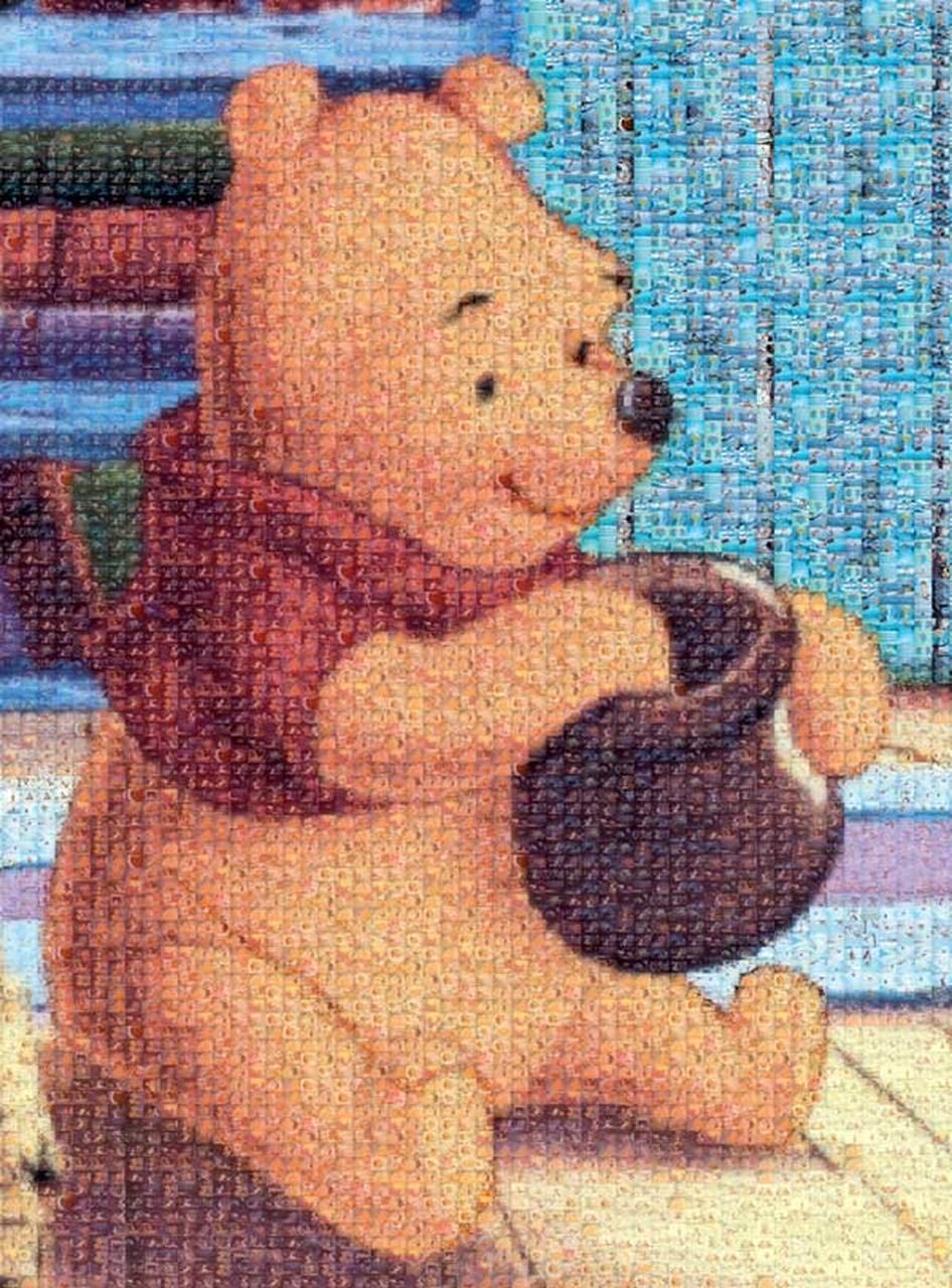 Winnie the Pooh Photomosaic - Buffalo puzzle collectible [Barcode 079346013029] - Main Image 2