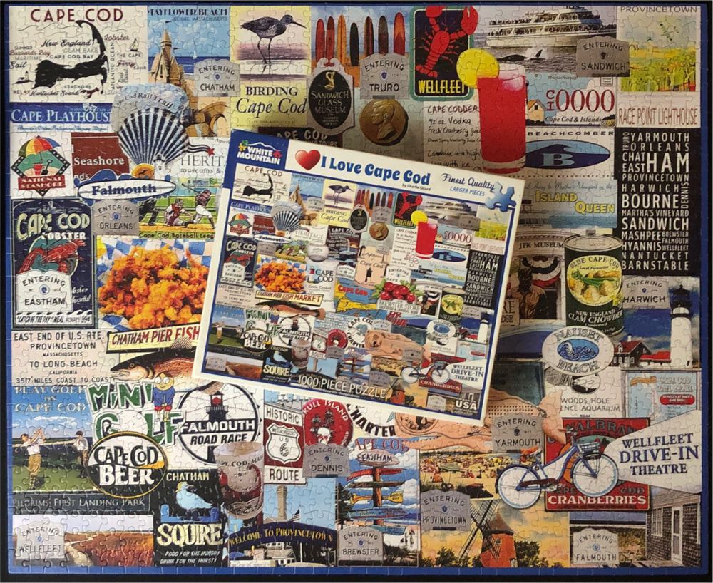 I Love Cape Cod - White Mountain puzzle collectible [Barcode 724819258840] - Main Image 3