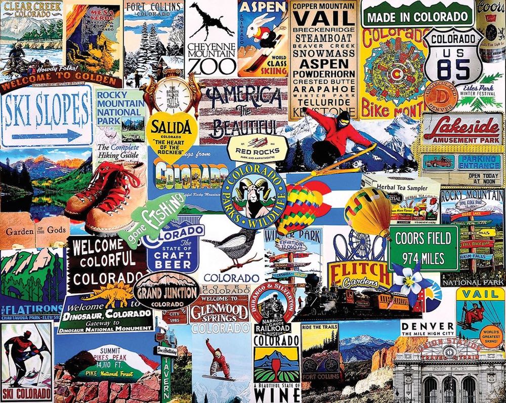 I Love Colorado - White Mountain Puzzles puzzle collectible [Barcode 724819258147] - Main Image 2