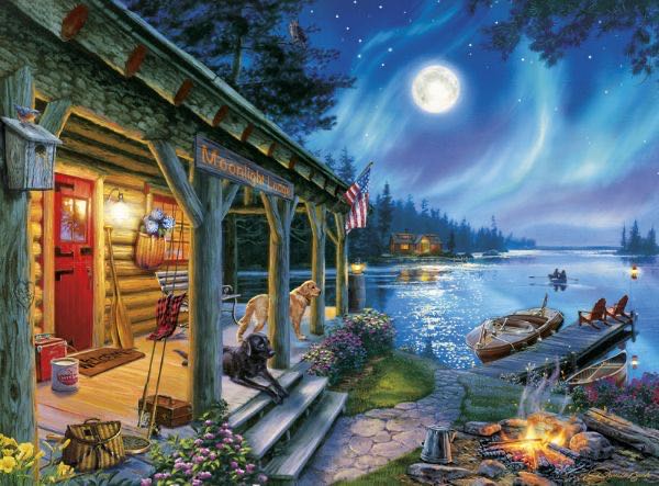 Moonlight Lodge - Buffalo Games 🇺🇸 puzzle collectible [Barcode 079346112463] - Main Image 2