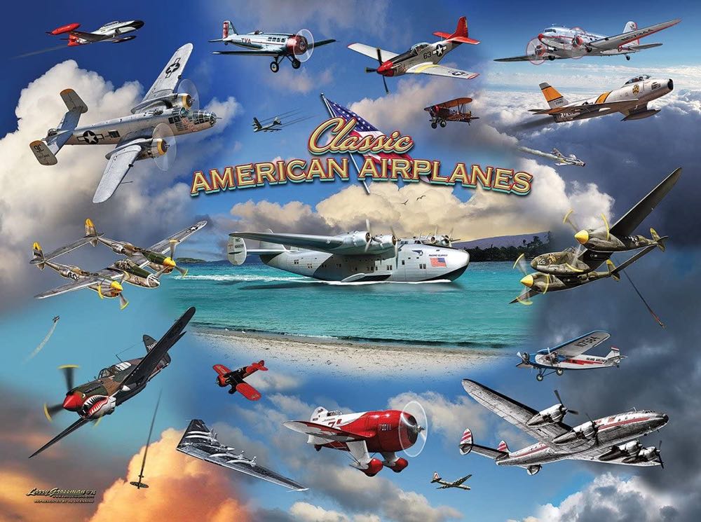 Classic American Airplanes - SunsOut 🇺🇸 puzzle collectible [Barcode 796780245266] - Main Image 1