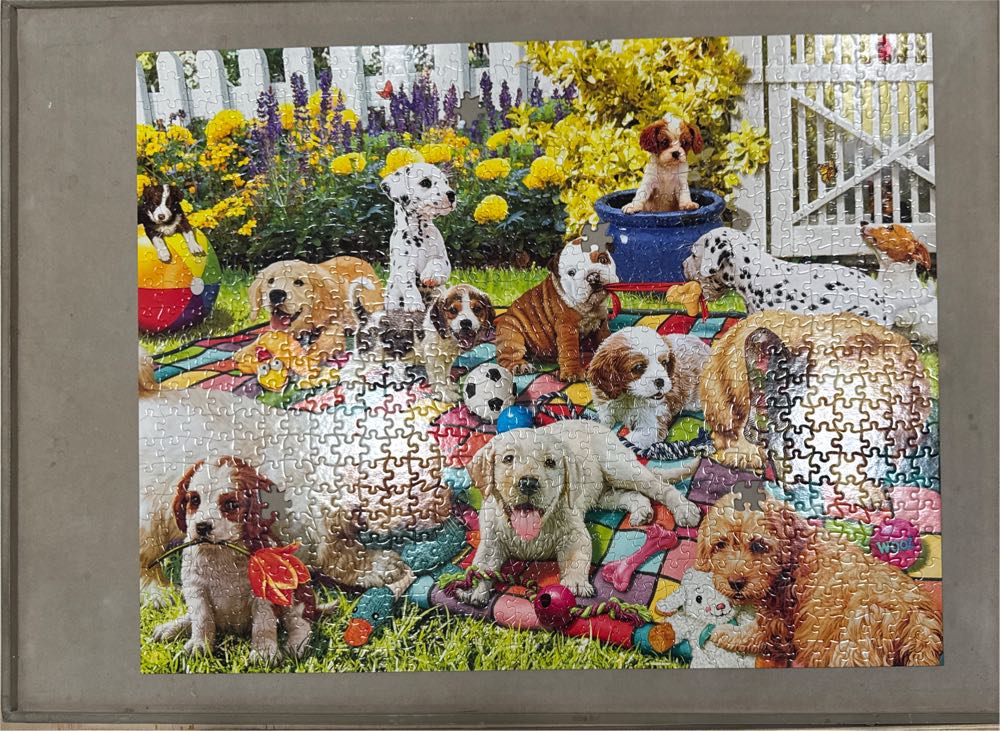 Puppy Playground - Buffalo Games puzzle collectible [Barcode 079346173327] - Main Image 2