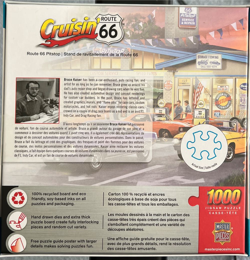 Cruisn’ Route 66 - Pit Stop - MasterPieces puzzle collectible [Barcode 705988720406] - Main Image 2