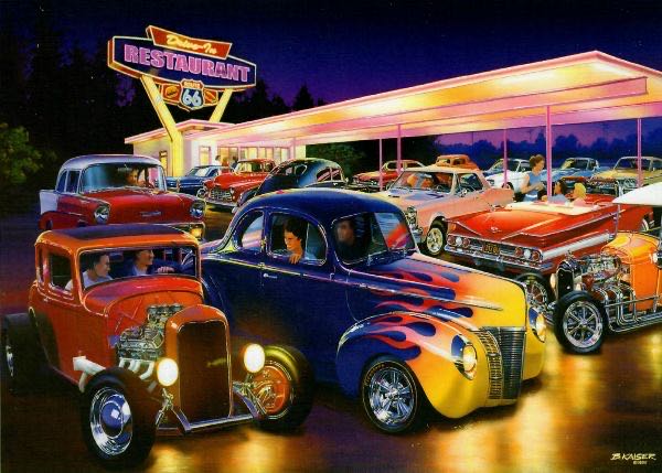 Friday Night Hot Rods - MasterPieces puzzle collectible [Barcode 705988719516] - Main Image 2