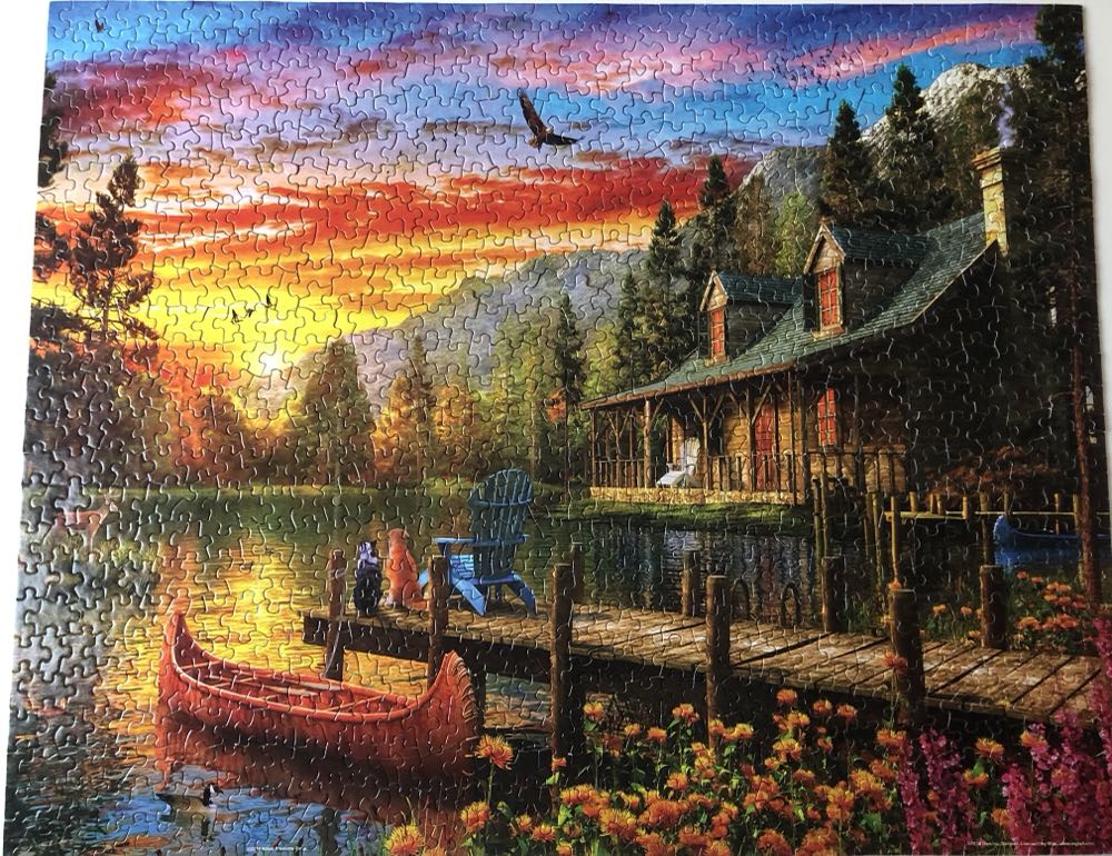Cabin Evening Sunset  - Springbok puzzle collectible [Barcode 091683108923] - Main Image 3