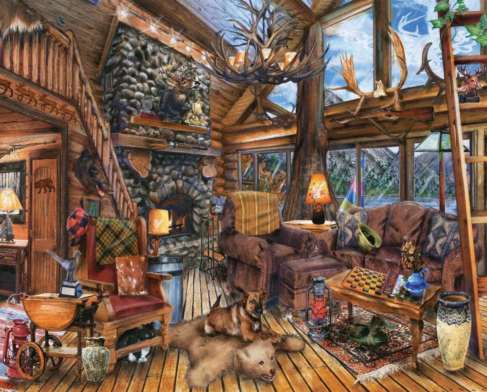 The Hunting Lodge - Seth - Springbok puzzle collectible [Barcode 091683107902] - Main Image 2