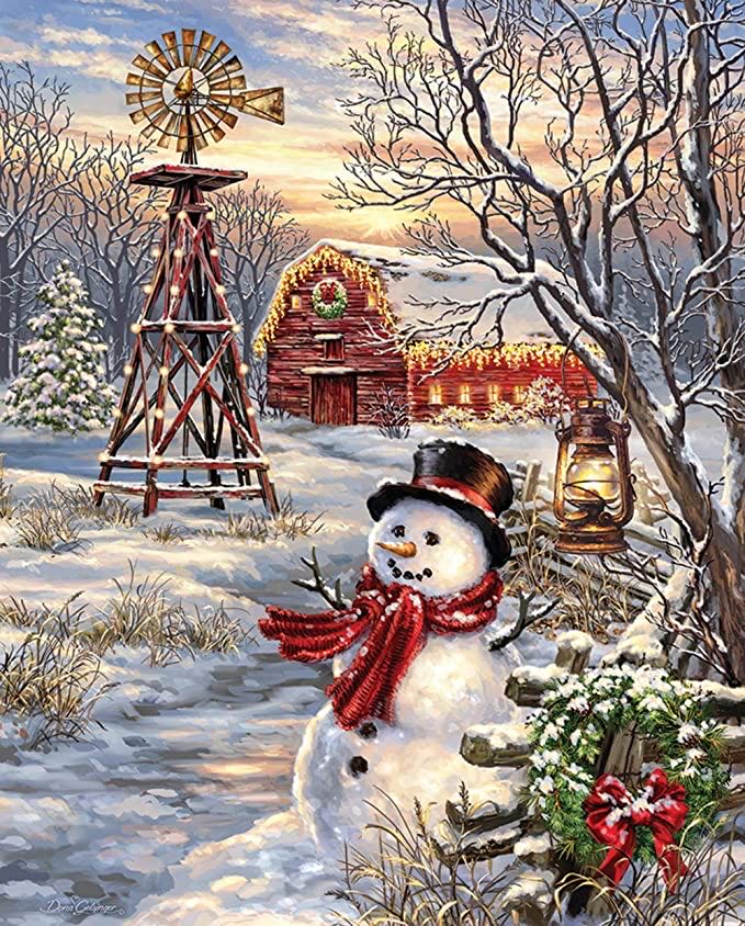 Winter Windmill - Springbok puzzle collectible - Main Image 2