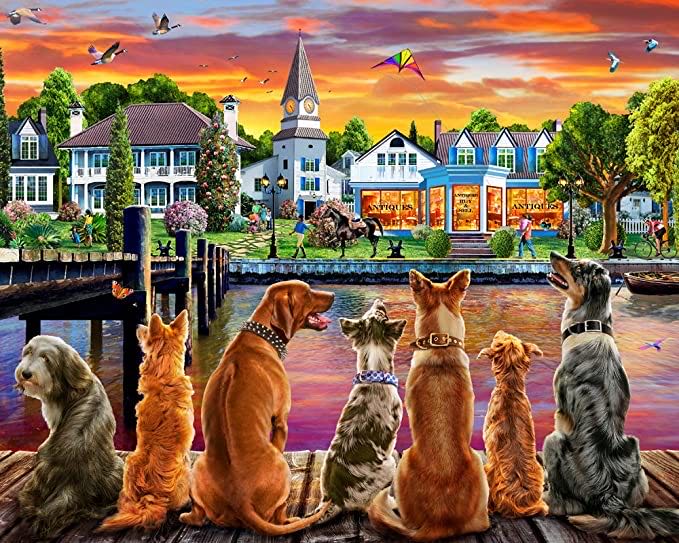 Dockside Dogs - Vermont Christmas Company puzzle collectible - Main Image 2