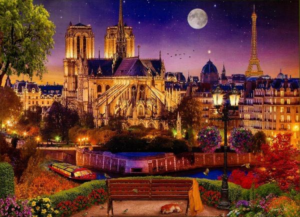 Notre Dame Nights - Vermont Christmas Company puzzle collectible - Main Image 2