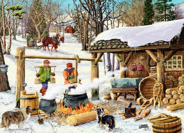 Maple Syrup Time - Vermont Christmas Company puzzle collectible - Main Image 2