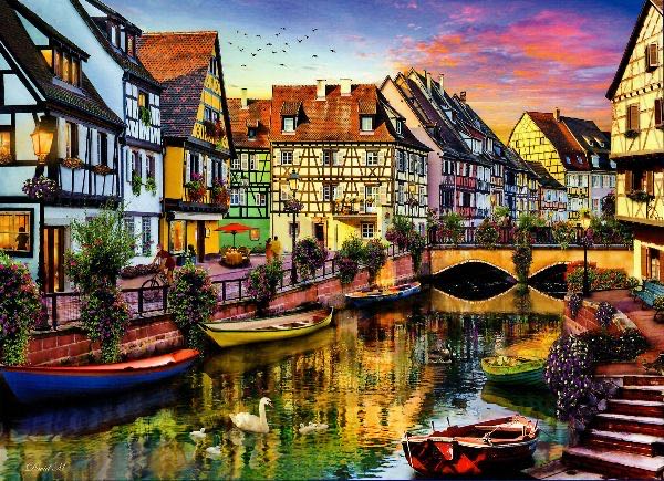 Colmar Canal - Vermont Christmas Company puzzle collectible - Main Image 2