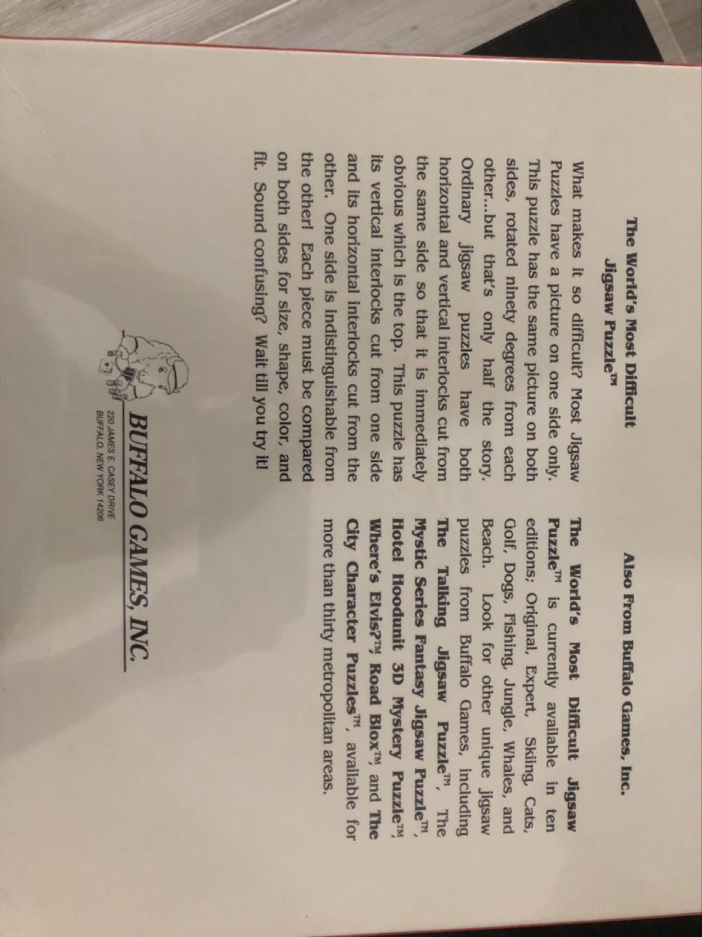 World’s Most Difficult - Forest Edition - Buffalo Games puzzle collectible [Barcode 079346008865] - Main Image 2