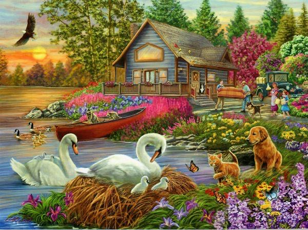 Settling In -  #108 Traded - Bits And Pieces puzzle collectible - Main Image 2