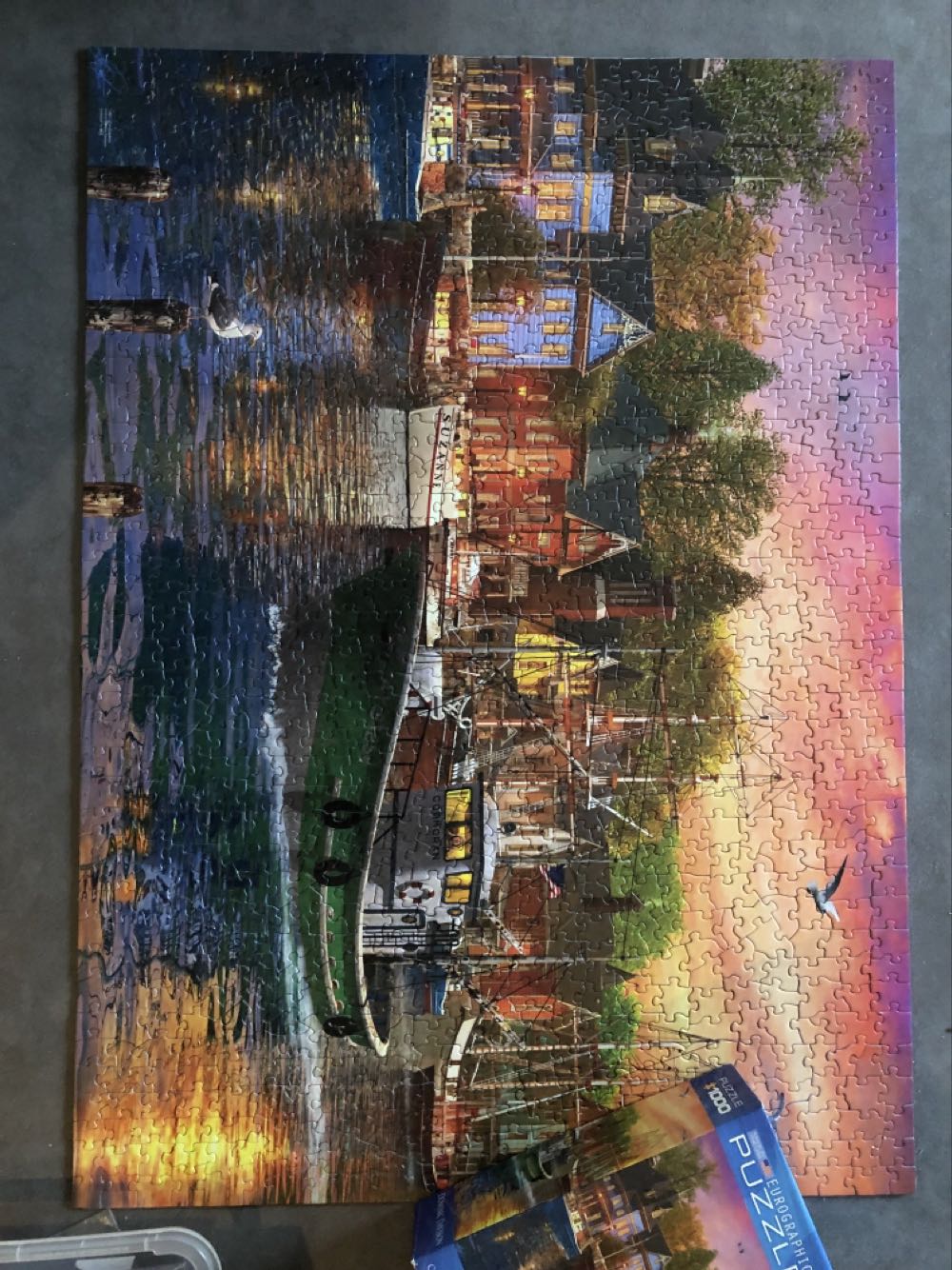 Harbor Sunset - EuroGraphics puzzle collectible - Main Image 3
