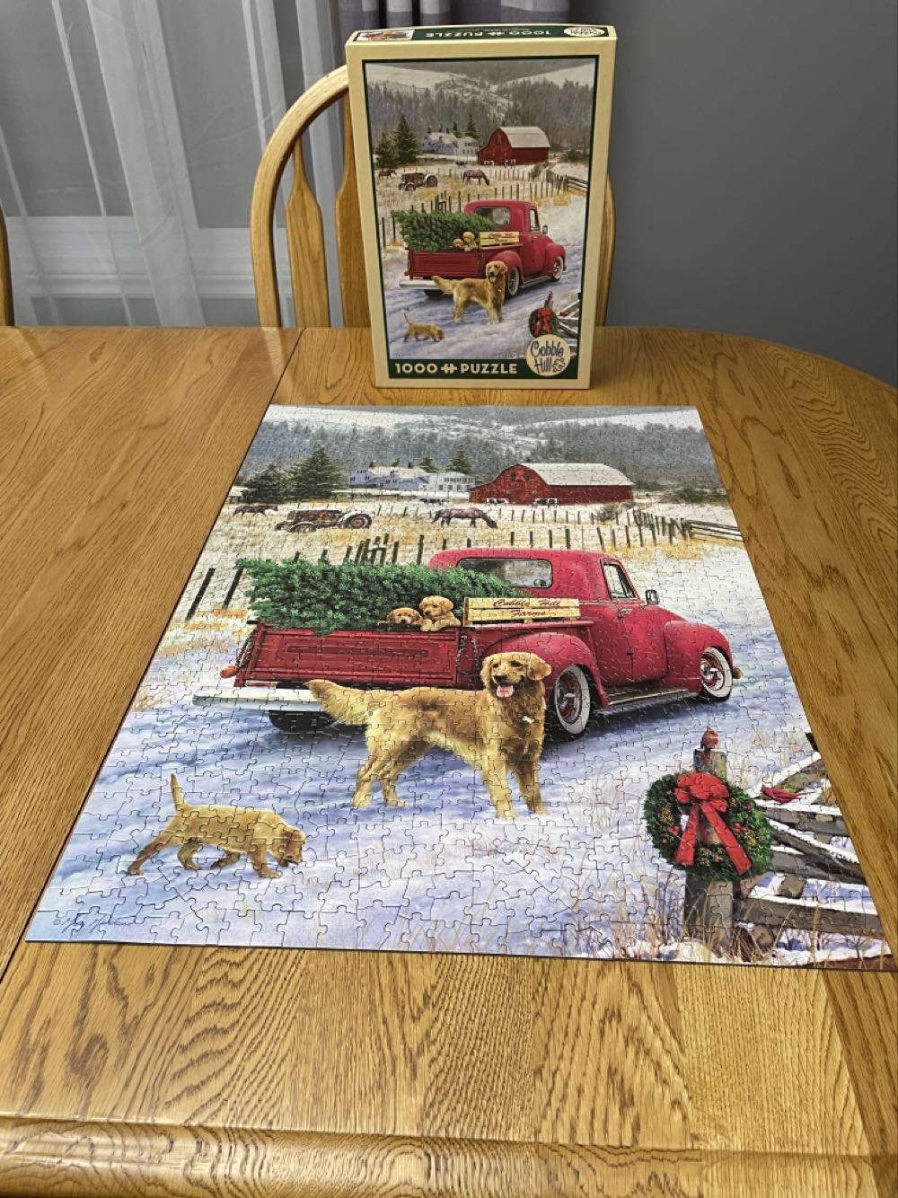 Christmas On The Farm - Cobble Hill puzzle collectible [Barcode 625012518338] - Main Image 2