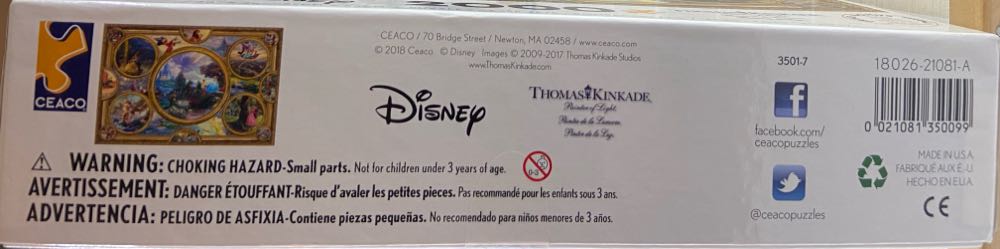 Disney Collage: Painter Of Light Series  - Ceaco / Thomas Kinkade puzzle collectible [Barcode 021081350099] - Main Image 2