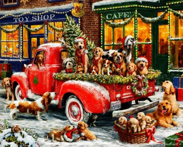 Doggone Christmas - White Mountain puzzle collectible - Main Image 2