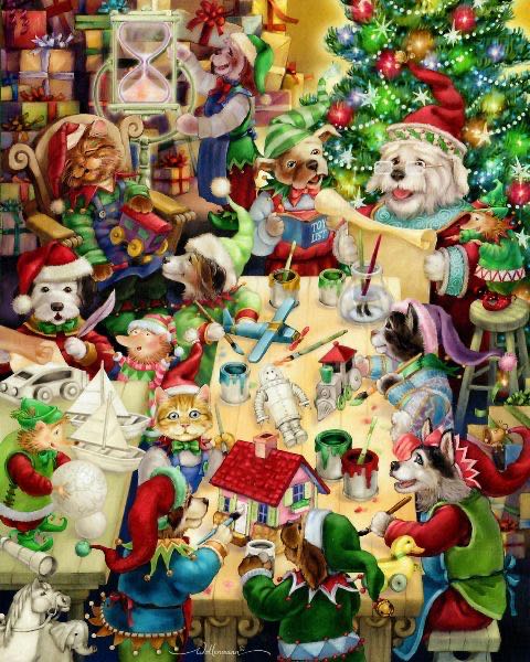 North Pole Pets - Vermont Christmas Company puzzle collectible - Main Image 2