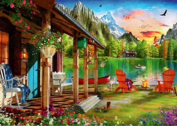 Evening On The Lake - MasterPieces puzzle collectible - Main Image 2