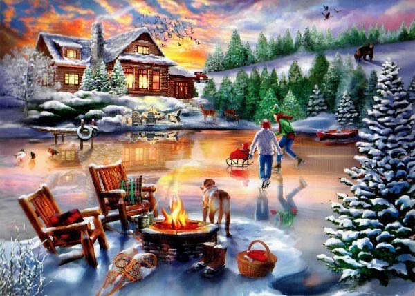 An Evening Skate - MasterPieces puzzle collectible - Main Image 2