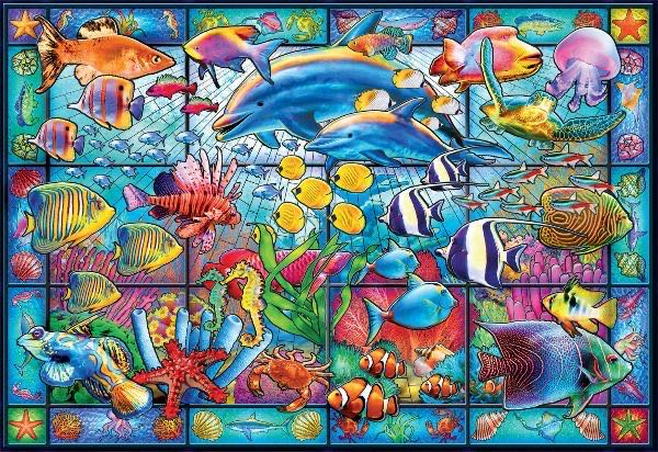 Stained Glass Aquarium - Buffalo puzzle collectible - Main Image 2