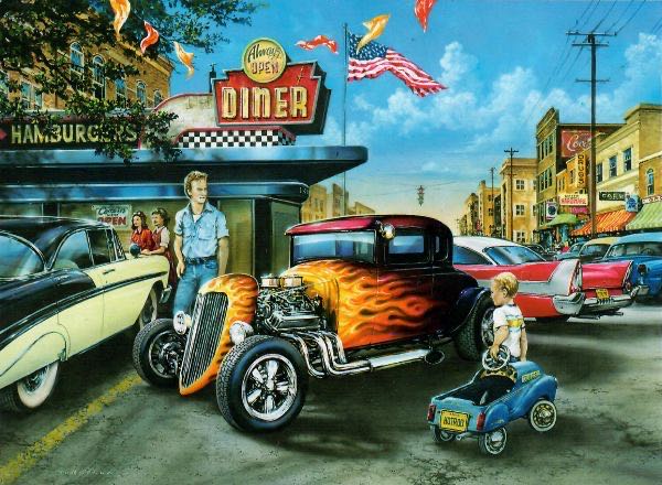 Hot Rods and Milk Shakes - MasterPieces puzzle collectible - Main Image 2