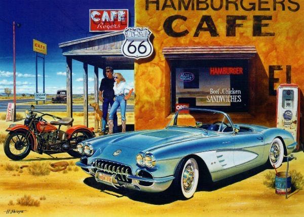 Route 66 Cafe - MasterPieces puzzle collectible - Main Image 2