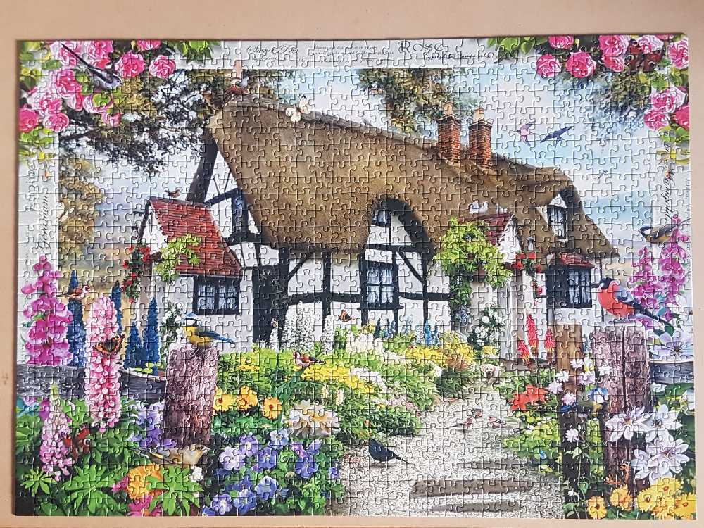 Country Cottage #1, Rose Cottage - Ravensburger puzzle collectible - Main Image 2