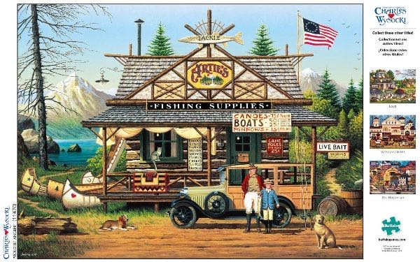 Proud Little Angler - Buffalo Charles Wysocki puzzle collectible - Main Image 3