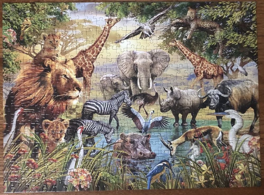 Majestic Watering Hole-SOLD - Ravensburger puzzle collectible [Barcode 4005556148097] - Main Image 3