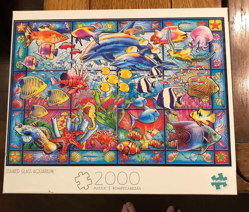Stained Glass Aquarium - Buffalo Games puzzle collectible [Barcode 079346023073] - Main Image 1