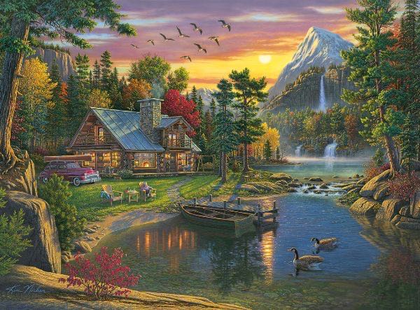 Mountain Paradise - Buffalo Games puzzle collectible - Main Image 2