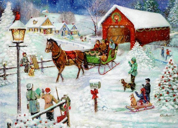 Christmas Sleigh Ride - Bits And Pieces puzzle collectible - Main Image 2