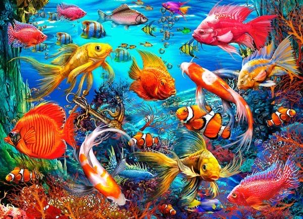Tropical Fish - Vermont Christmas Company puzzle collectible - Main Image 2