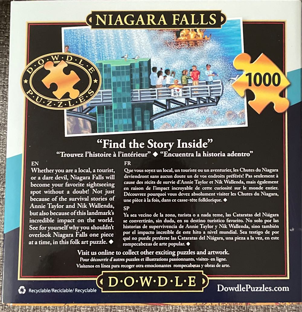 Niagara Falls - Dowdle Folk Art 🇺🇸 puzzle collectible [Barcode 671095401920] - Main Image 2