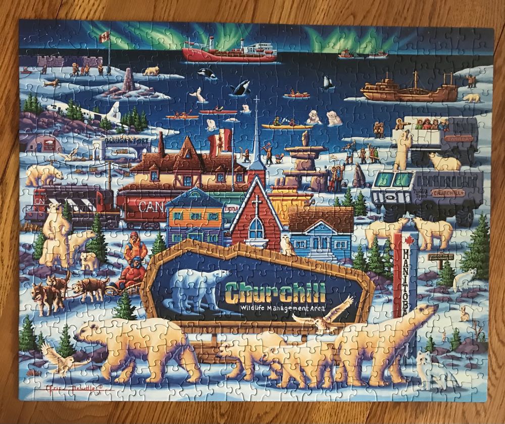 Churchill Polar Bears - Dowdle Folk Art 🇺🇸 puzzle collectible [Barcode 671095203807] - Main Image 2