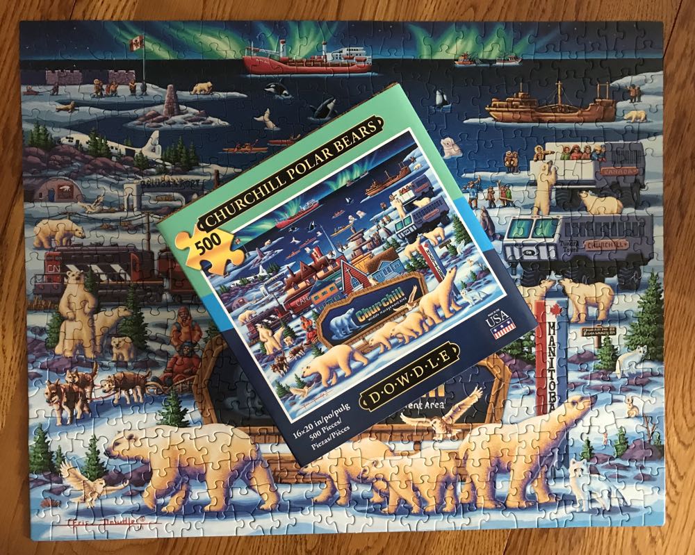 Churchill Polar Bears - Dowdle Folk Art 🇺🇸 puzzle collectible [Barcode 671095203807] - Main Image 3