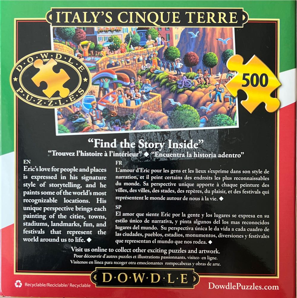 Dowdle- Italy’s Cinque Terre - Dowdle puzzle collectible [Barcode 671095204668] - Main Image 2