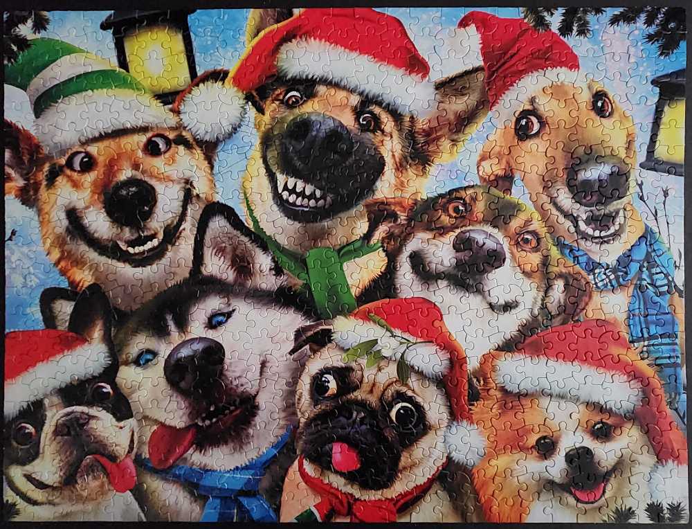 Selfies - Christmas Dogs - Ceaco puzzle collectible [Barcode 021081231886] - Main Image 2