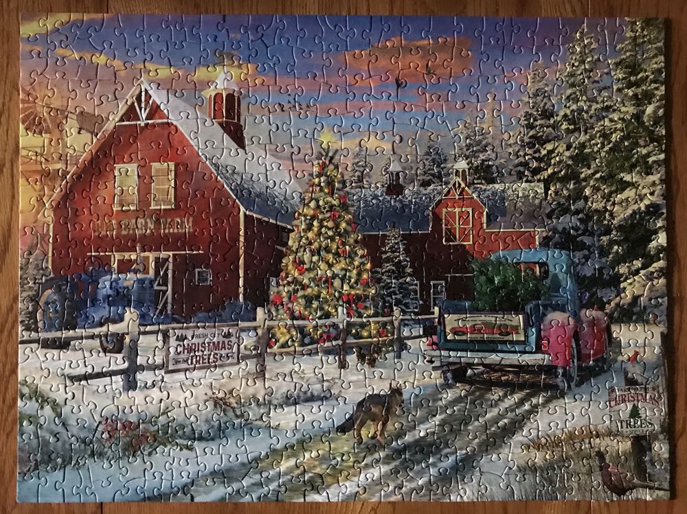 SOLD Red Barn Tree Farm - Springbok puzzle collectible [Barcode 091683016006] - Main Image 2