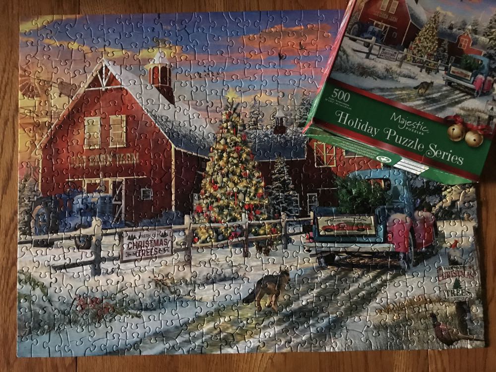 SOLD Red Barn Tree Farm - Springbok puzzle collectible [Barcode 091683016006] - Main Image 3