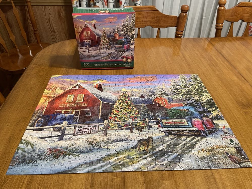 SOLD Red Barn Tree Farm - Springbok puzzle collectible [Barcode 091683016006] - Main Image 4