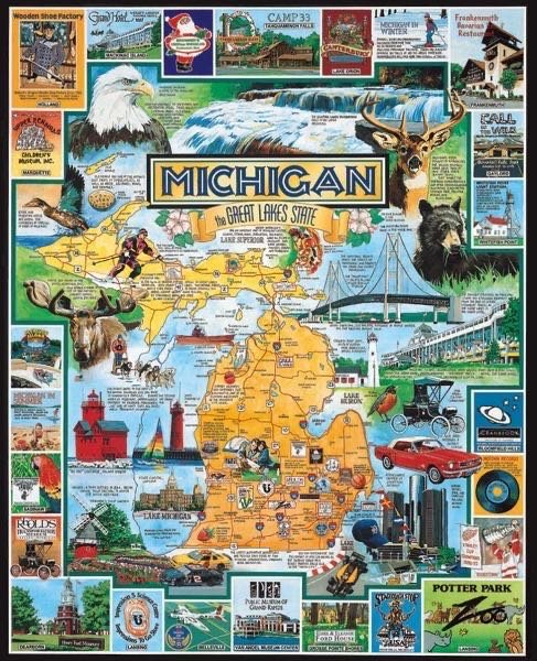 Michigan - White Mountain puzzle collectible - Main Image 2