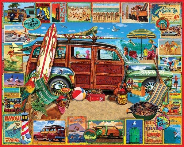 Surfin’ Woodie ( Traded) - White Mountain puzzle collectible - Main Image 2